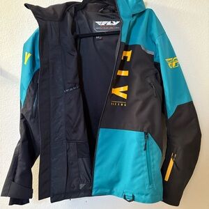 Fly Ski/Snowmobile Teal and Black Jacket